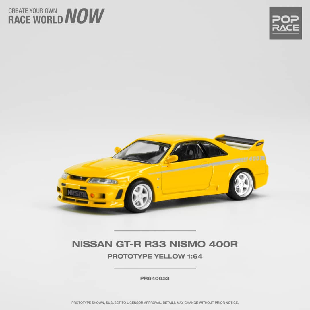 Pop Race - Nissan Skyline GT-R R33 Nismo 400R - Yellow *Pre-Order