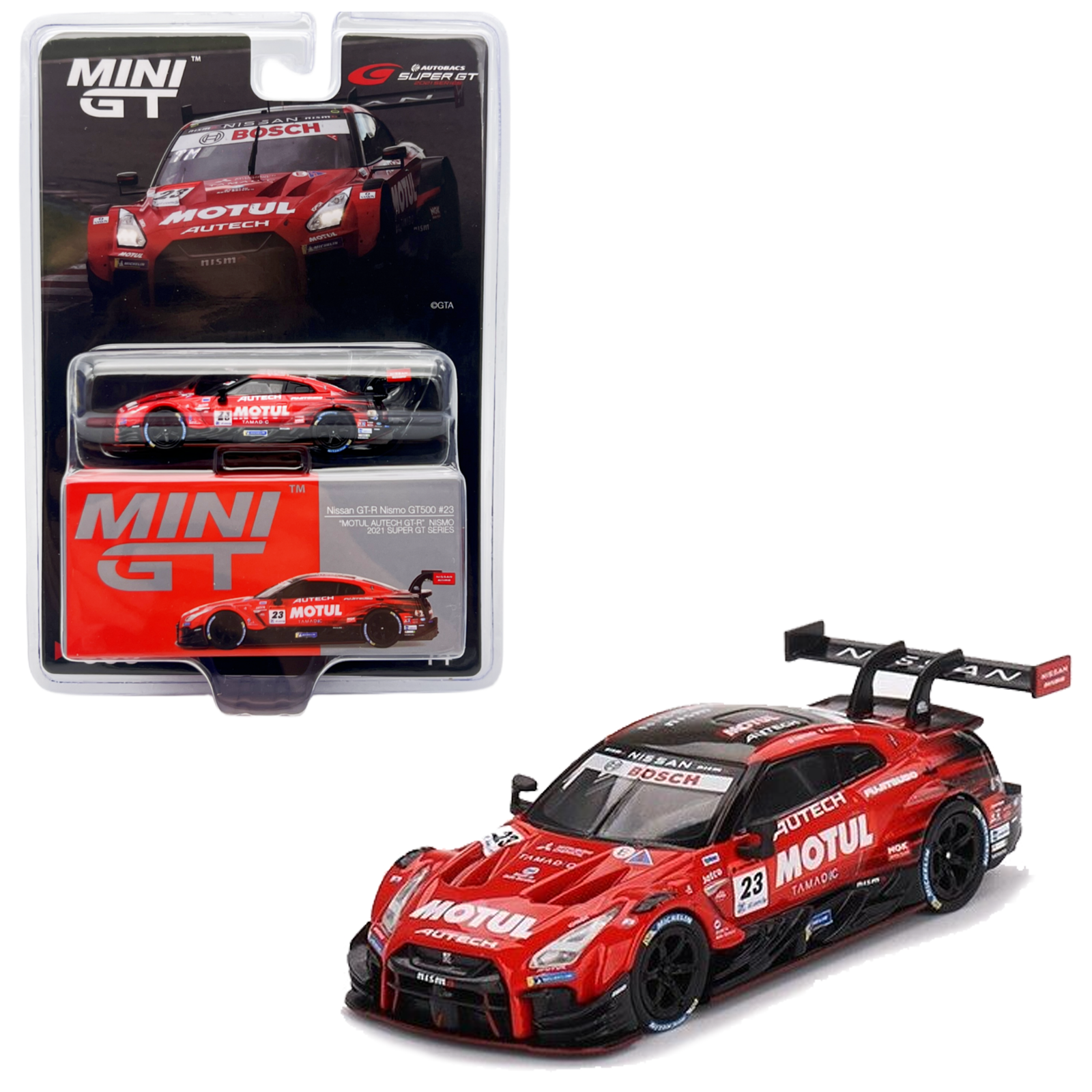 Mini GT - Nissan GT-R Nismo GT500 2021 #23 - Super GT Series – Top 