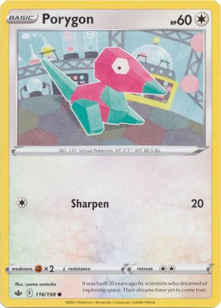 Pokemon - Porygon - 116/198 - Common - Sword & Shield: Chilling Reign Series