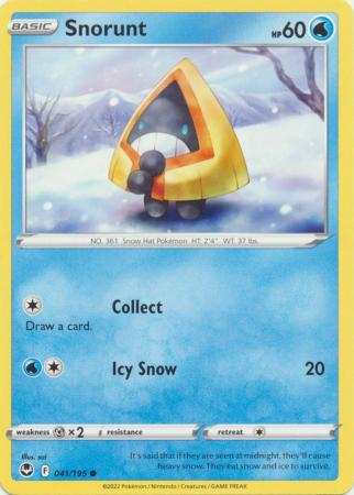 Pokemon - Snorunt - 041/195 - Common - Sword & Shield: Silver Tempest Series