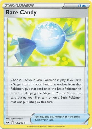 Pokemon - Rare Candy - 180/202 - Uncommon - Sword & Shield: Base Set Series