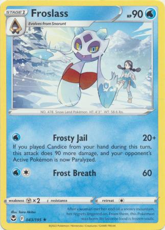 Pokemon - Froslass - 043/195 - Rare - Sword & Shield: Silver Tempest Series