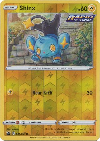 Pokemon - Shinx - 046/163 - Common Reverse Holo - Sword & Shield: Battle Styles Singles