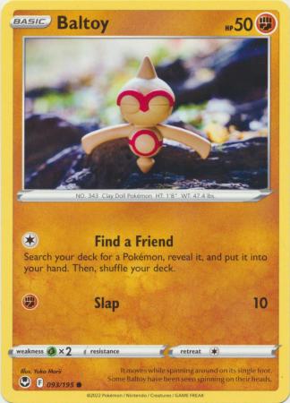 Pokemon - Baltoy - 093/195 - Common - Sword & Shield: Silver Tempest Series