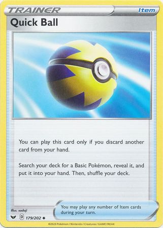 Pokemon - Quick Ball - 179/202 - Uncommon - Sword & Shield: Base Set Series