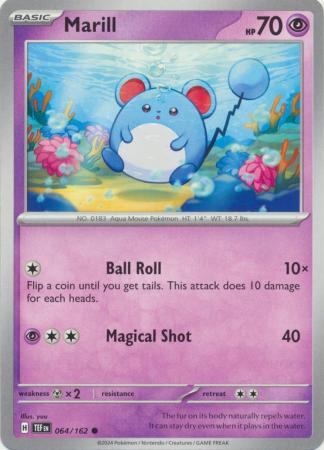 Pokemon - Marill - 064/162 - Common - Scarlet & Violet: Temporal Forces Singles