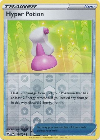 Pokemon - Hyper Potion - 166/202 - Uncommon Reverse Holo - Sword & Shield: Base Set Series