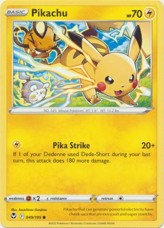 Pokemon - Pikachu - 049/195 - Common - Sword & Shield: Silver Tempest Series