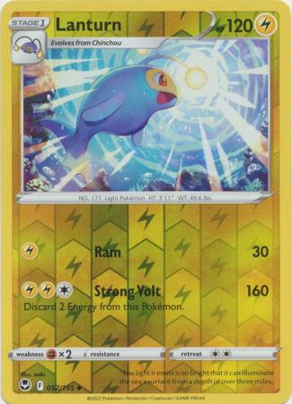 Pokemon - Lanturn - 052/195 - Uncommon Reverse Holo - Sword & Shield: Silver Tempest Series