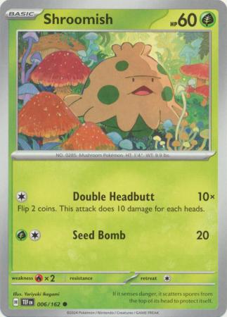 Pokemon - Shroomish - 006/162 - Common - Scarlet & Violet: Temporal Forces Singles