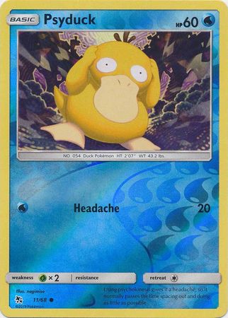 Pokemon - Psyduck - 11/68 - Common Reverse Holo - Hidden Fates Series