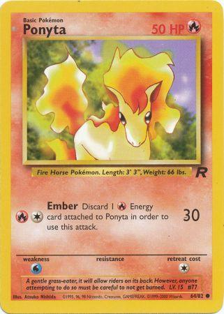 Pokemon - Ponyta - 64/82 - Common Unlimited - Team Rocket Series