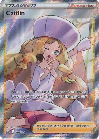 Pokemon - Caitlin - 189/198 - Full Art Ultra Rare - Sword & Shield: Chilling Reign Series