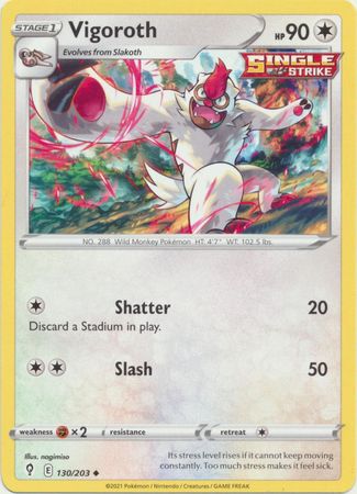 Pokemon - Vigoroth - 130/203 - Uncommon - Sword & Shield: Evolving Skies Series