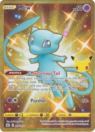 Pokemon - Mew - 25/25 - Gold Secret - Celebrations Classic Collection Series