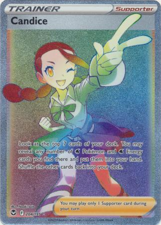 Pokemon - Candice - 204/195 - Hyper Rare - Sword & Shield: Silver Tempest Series