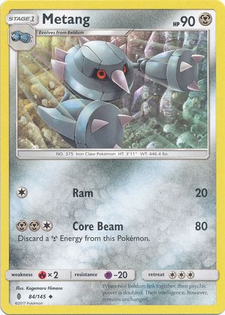 Pokemon - Metang - 84/145 - Uncommon - Sun & Moon: Guardians Rising Series