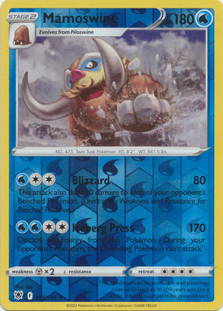 Pokemon - Mamoswine - 033/189 - Rare Reverse Holo - Sword & Shield: Astral Radiance Series