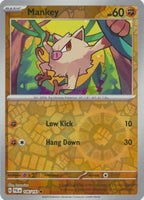 Pokemon - Mankey - 106/193 - Common Reverse Holo - Scarlet & Violet: Paldea Evolved Series