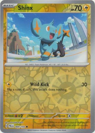 Pokemon - Shinx - 069/193 - Common Reverse Holo - Scarlet & Violet: Paldea Evolved Series