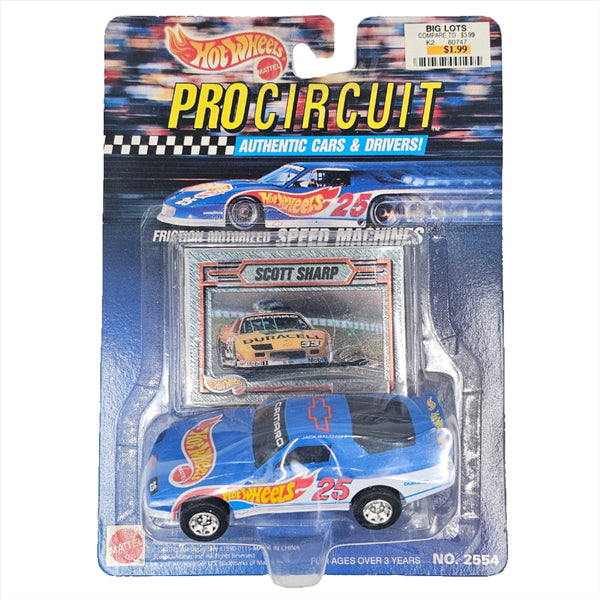 Hot Wheels - Chevrolet Camaro Stock Car - 1993 Friction Motorized Speed Machines Pro Circuit Series *1/43 Scale*