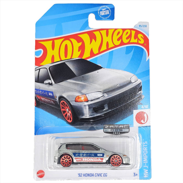 Hot Wheels - '92 Honda Civic EG - 2024 *Zamac* - Limit 1 Per Customer -