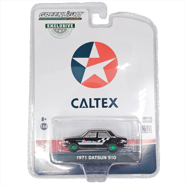 Greenlight - 1971 Datsun 510 - 2021 Caltex Series *Hobby Exclusive - Chase*