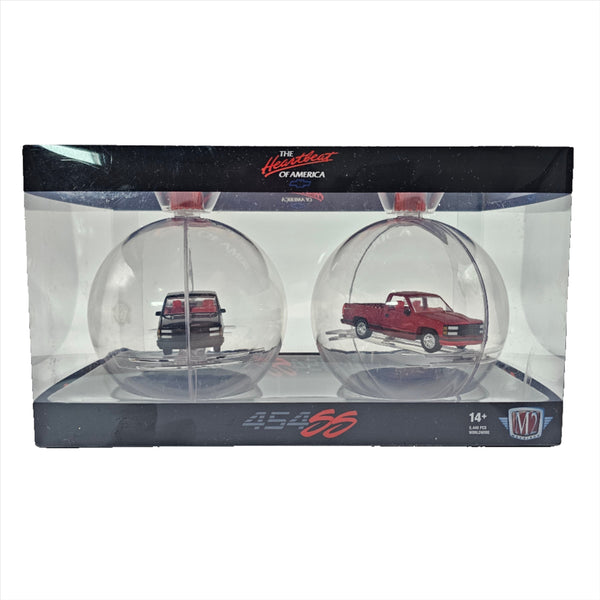 M2 Machines - 1993 Chevrolet C1500 SS 454 - 2023 Christmas Ornaments 2-Pack