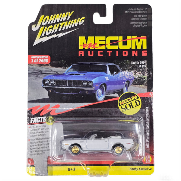 Johnny Lightning - 1971 Plymouth 'Cuda Convertible - 2024 Mecum Auctions Series *Hobby Exclusive - White Lightning Chase*