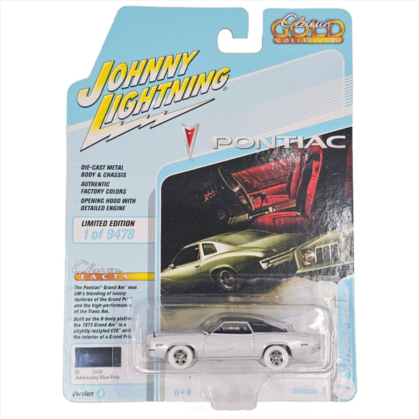 Johnny Lightning - 1973 Pontiac Grand Am - 2021 Classic Gold Series *White Lightning Chase*