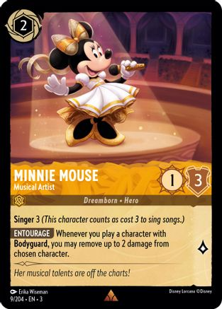 Lorcana - Minnie Mouse (Musical Artist) - 9/204 - Rare - Into the Inklands