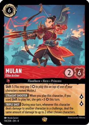Lorcana - Mulan (Elite Archer) - 114/204 - Legendary - Ursula's Return