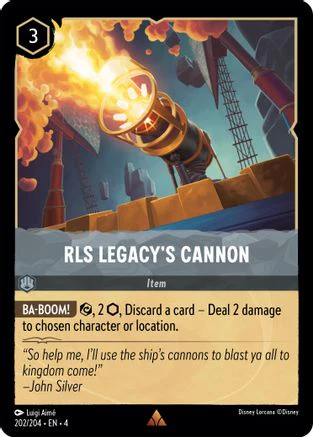 Lorcana - RLS Legacy's Cannon - 202/204 - Rare - Ursula's Return