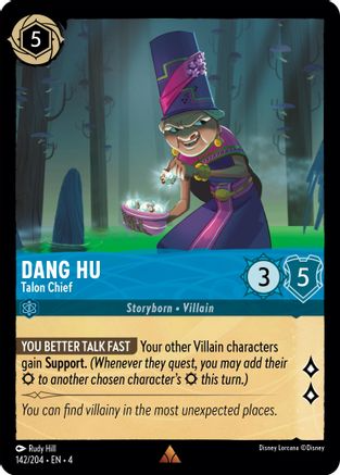 Lorcana - Dang Hu (Talon Chief) - 142/204 - Rare - Ursula's Return