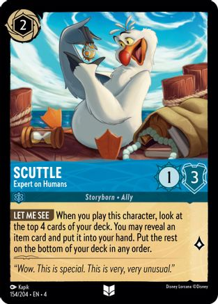 Lorcana - Scuttle (Expert on Humans) - 154/204 - Uncommon - Ursula's Return