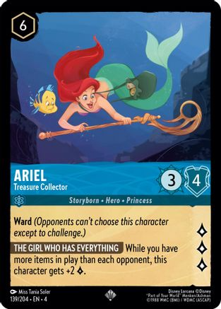 Lorcana - Ariel (Treasure Collector) - 139/204 - Super Rare - Ursula's Return