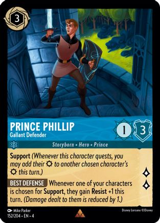 Lorcana - Prince Phillip (Gallant Defender) - 152/204 - Rare - Ursula's Return