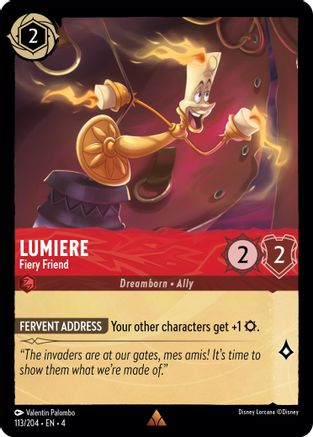 Lorcana - Lumiere (Fiery Friend) - 113/204 - Rare - Ursula's Return