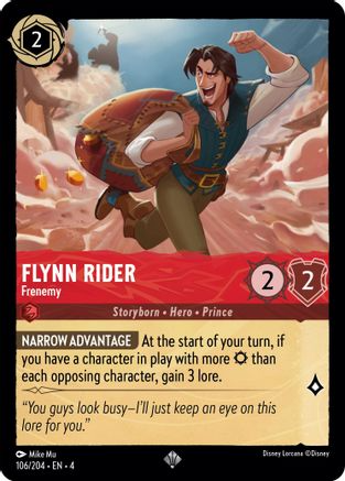 Lorcana - Flynn Rider (Frenemy) - 106/204 - Super Rare - Ursula's Return