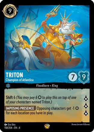 Lorcana - Triton (Champion of Atlantica) - 158/204 - Legendary - Ursula's Return