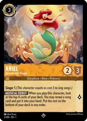 Lorcana - Ariel (Spectacular Singer) - 2/204 - Super Rare - The First Chapter