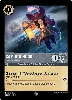 Lorcana - Captain Hook (Forceful Duelist) - 174/204 - Common - The First Chapter