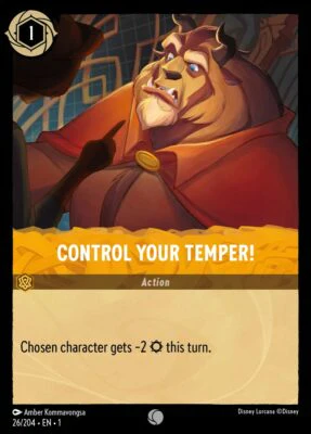 Lorcana - Control Your Temper! - 26/204 - Common - The First Chapter