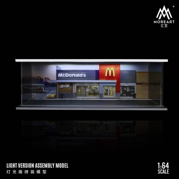 MoreArt - McDonald's Parking Lot Scene Diorama V2 w/ Led Lighting *Pre-Order*