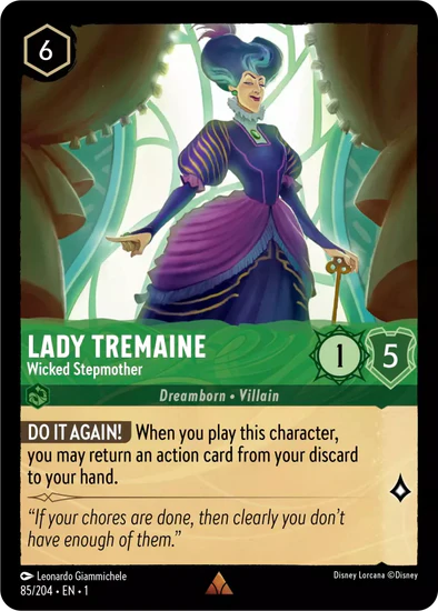 Lorcana - Lady Tremaine (Wicked Stepmother) - 85/204 - Rare - The First Chapter