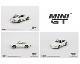 Mini GT - Porsche 911 Carrera RS 2.7 Grand Prix – White with Green Livery *Pre-Order*