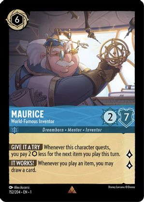 Lorcana - Maurice (World-Famous Inventor) - 152/204 - Rare - The First Chapter