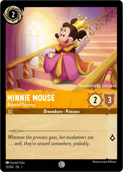 Lorcana - Minnie Mouse (Beloved Princess) - 13/204 - Common - The First Chapter