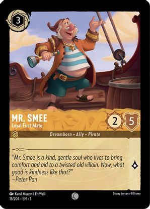 Lorcana - Mr. Smee (Loyal First Mate) - 15/204 - Common - The First Chapter