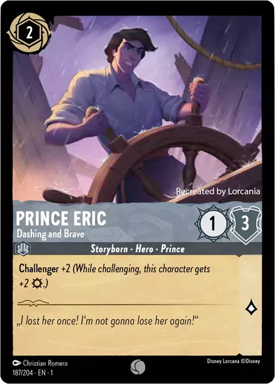 Lorcana - Prince Eric (Dashing and Brave) - 187/204 - Common - The First Chapter